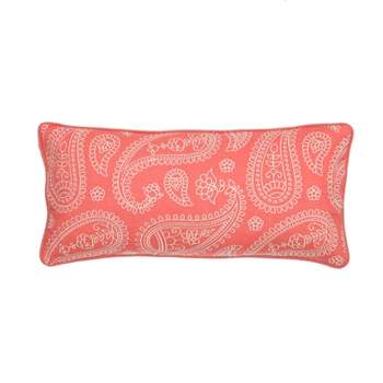 Ashbury Spring Coral Paisley Decorative Pillow - Levtex Home