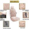 Zone Tech Genuine Sheepskin Car Seat Cover , Universal Front Full Seat (front and back) Cushions - 3 of 4
