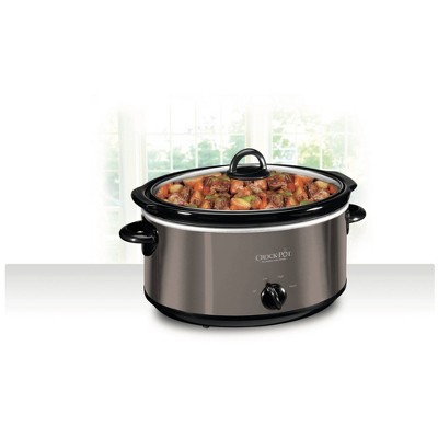 Photo 1 of Crock Pot 6qt Manual Slow Cooker - Black/Stainless Steel