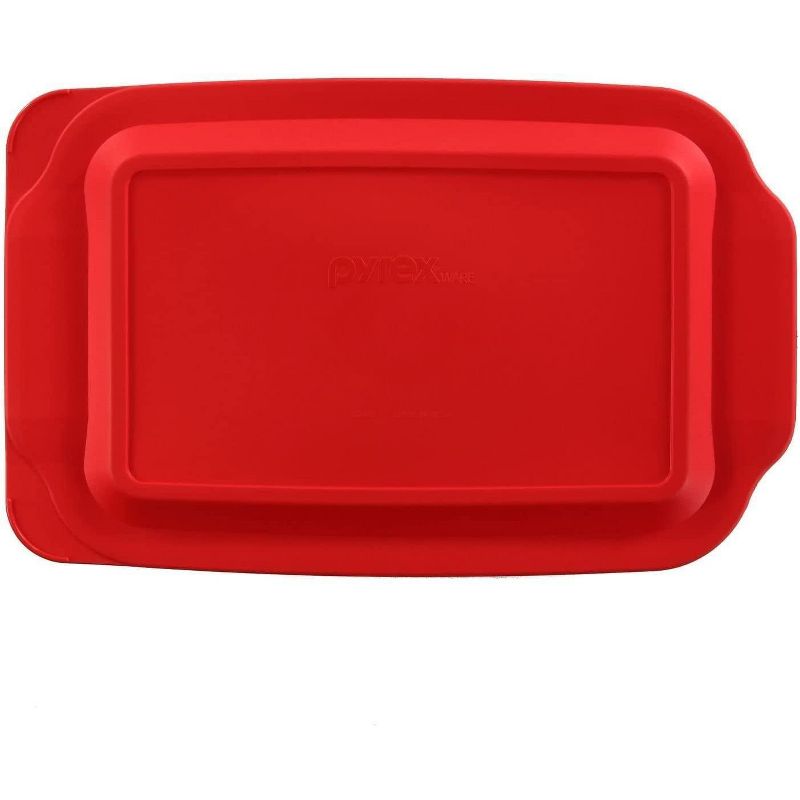Pyrex Basics 3-qt Oblong with Red Cover KC12026, 2PK-3QT, 3 of 6