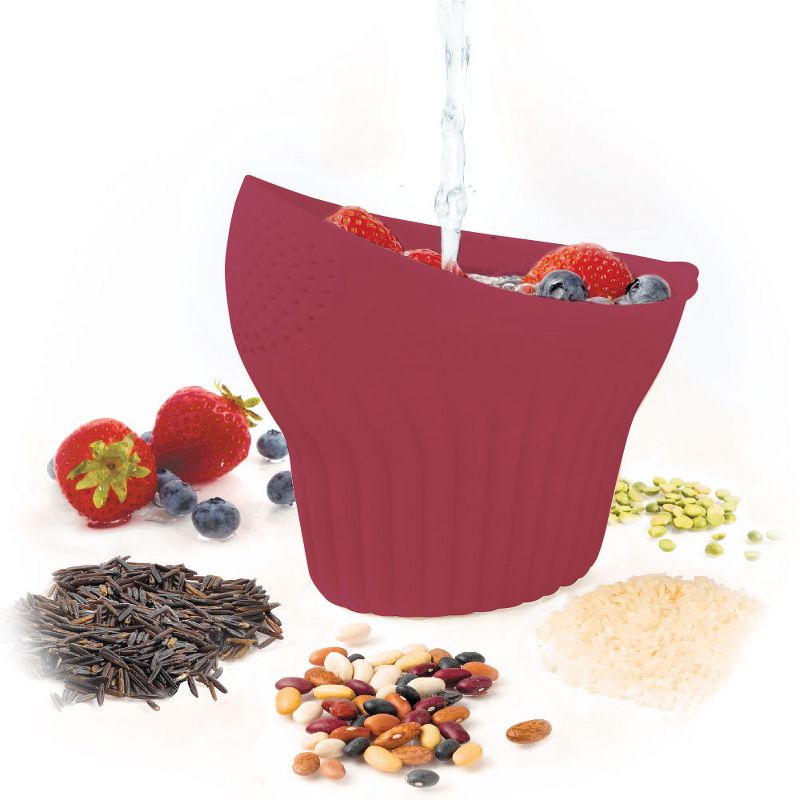Talisman Designs 2-in-1 Measure Rinse & Strain for Grains, Fruit, and Beans, 2 Cups, 2 of 4