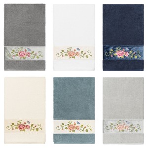 Linum Home Textiles 100% Turkish Cotton REBECCA Embellished Towel Set - 1 of 3