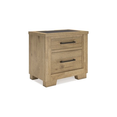 Signature Design By Ashley Galliden Nightstand With Usb Ports, Light 