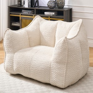 GDFStudio Dempsey Modern 47.2" Chenille and Highly Resilient Foam Upholstered Bean Bag Seat - 1 of 4
