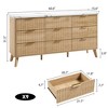 Fluted Dresser for Bedroom with 9 Deep Drawers, 60.6 in Wide Modern Chest of Drawers, Wooden Dresser TV Stand, Curved Profile Design - 2 of 4