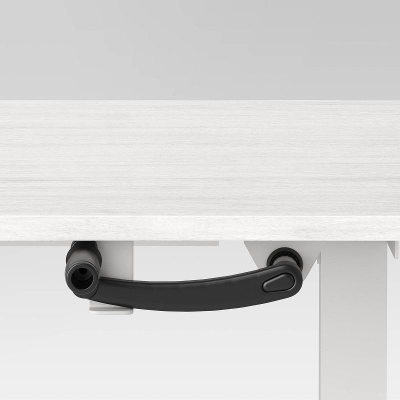 Loring Manual Height Adjustable Standing Desk White - Threshold&#8482;, 5 of 8