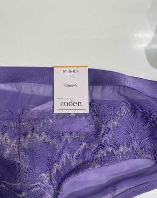 Women's Lace And Mesh Cheeky Underwear - Auden™ Lilac Purple S