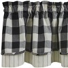 Park Designs Buffalo Check Lined Layered Black Valance 16"L - image 3 of 3