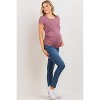 Hello Miz Casual Short Sleeve T-Shirt Side Ruched Maternity Top - 4 of 4
