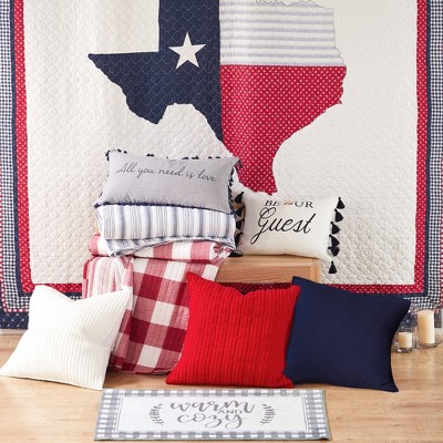 Bright White Cotton Waffle Square Decorative Pillow 20x20