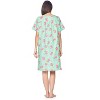 Casual Nights Women's Zipper Front House Dress Short Sleeves Seersucker Woven Housecoat Duster Lounger - 4 of 4