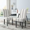Okak Modern Style Wooden High Back Dining Chairs for Kitchen Dining Room,Upholstered Fabric Seating Dining Chair Set of 2 - 2 of 4