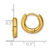 Chisel Stainless Steel Polished Yellow IP-plated 3mm Hinged Hoop Earrings - 4 of 4