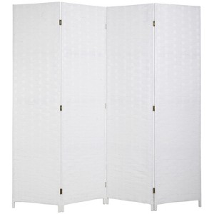 BestMassage Room Divider Wood Screen 4/6 Panels Room Portable Privacy Screen Divider - 1 of 4