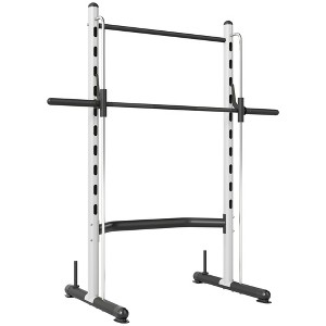 Soozier Adjustable Squat Rack with Pull Up Bar and Barbell Bar, Multi-Function Bench Press Weight Lifting Equipment - 1 of 4