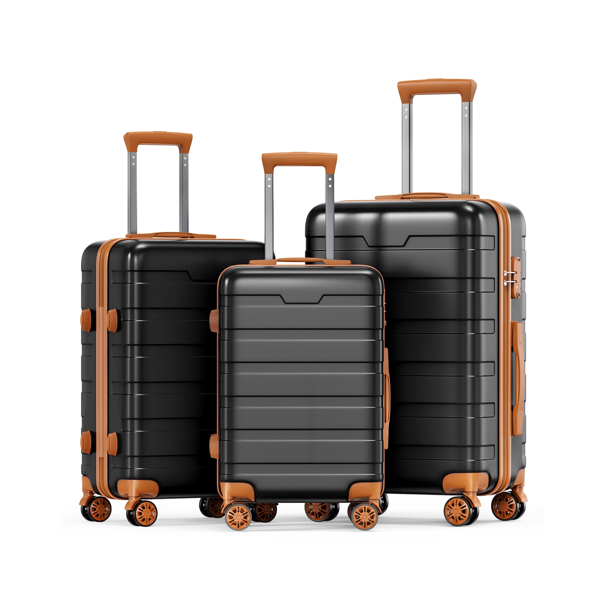 3 Piece Hardside Luggage Set with TSA Lock, Reinforced Corner Guards, 360¡ã Spinner Wheels (20"/24"/28")