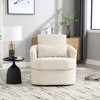 TiramisuBest Swivel Barrel Chair, Comfy Round Accent Sofa Chair for Living Room, 360 Degree Swivel Barrel Club Chair - 2 of 4