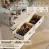 Sideboard Buffet Cabinet, Credenza Storage Cabinet with Lights and Charging Station, Natural White Oak - 3 of 4