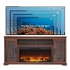 SinCiDo 36" Electric Fireplace TV Stand for 80 Inch TV, Farmhouse Media Console w/6 Shelves, 32" Tall Entertainment Center w/Storage - 3 of 4