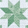 Collections Etc Oversized Classic Star Patchwork Floral Border Pillow Sham - 3 of 3