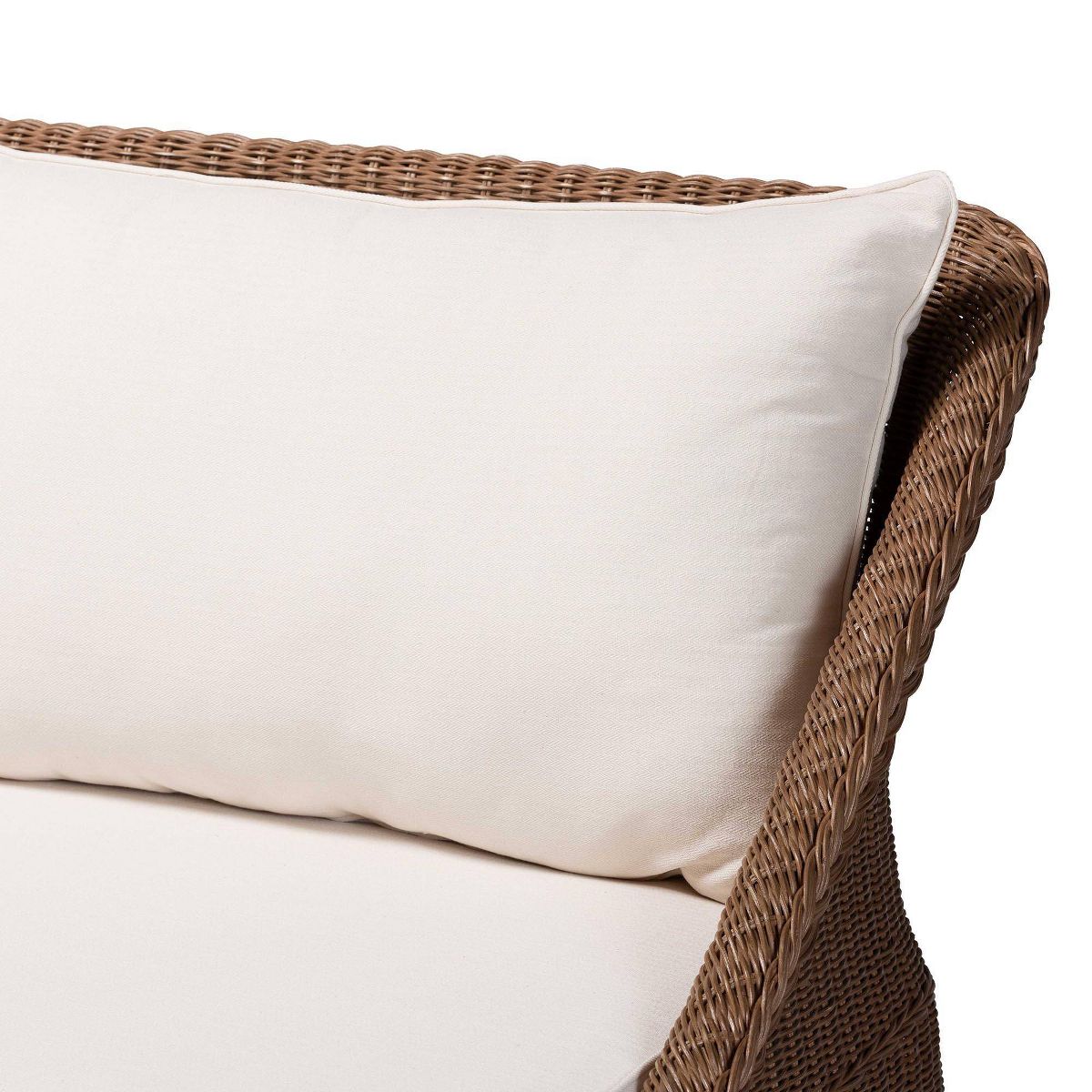 bali & pari Derris Bohemian Braided Rattan Sofa Peanut Brown - thumbnail 6