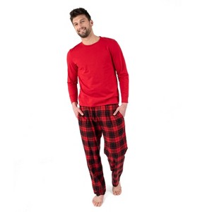 Leveret Mens Cotton Top Flannel Pant Christmas Pajamas - 1 of 3