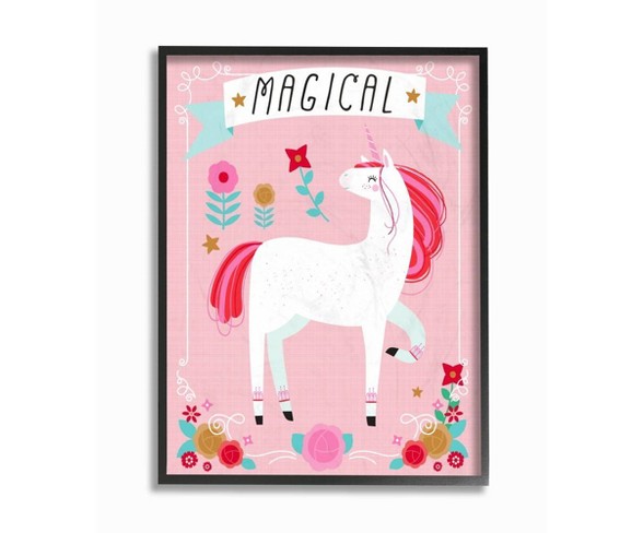 11"x1.5"x14" Magical Colorful Unicorn Framed Giclee Texturized Art - Stupell Industries