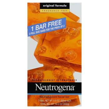 Neutrogena Facial Cleansing Bar - Unscented - 0.35oz/3pk