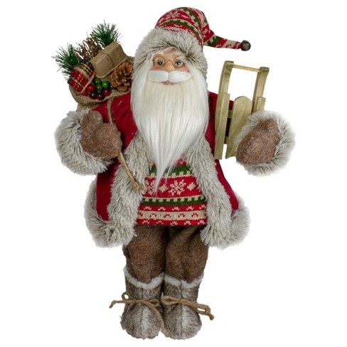 Northlight 18 Nordic Santa Christmas Figure With Sled : Target