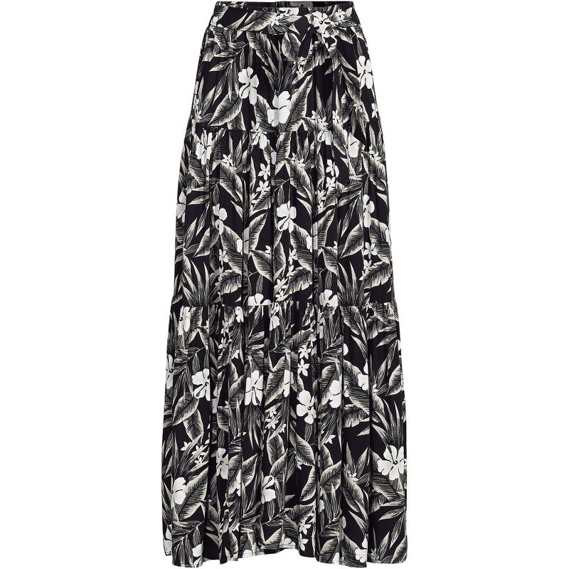 Lands' End Women's Tiered Rayon Maxi Skirt, 3 of 7