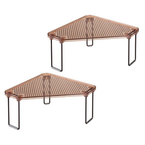 Mdesign Plastic Bathroom Stackable Corner Organizer Shelf : Target