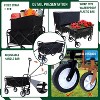 Minimeetall Multi-use Bag Collapsible Foldable Wagon Cart Beach Wagon Heavy Duty Utility Cart Utility Wagon Grocery Cartblack - 4 of 4