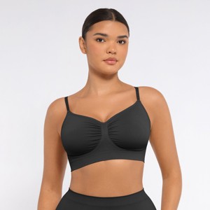 Feelingirl Women's Smooth Seamless Comfort Wireless Bra Black S - 1 of 1