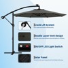 10ft Offset Patio Umbrella, Cantilever Umbrella with Easy Lift & Tilt Adjustment, 8 Ribs Sun umbrella UV Protection for Backyard, Pool, Garden - 2 of 4