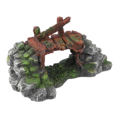 Unique Bargains Aquarium Decorations Arch Bridge Decoration Resin Fish ...