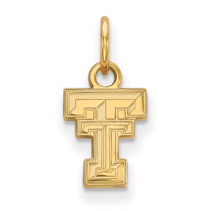 Black Bow Jewelry 10k Yellow Gold Texas Tech Red Raiders NCAA Extra Small Pendant - 1 of 3