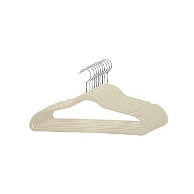 Home Basics Velvet Flocked Suit Hanger, (Pack of 25), Ivory