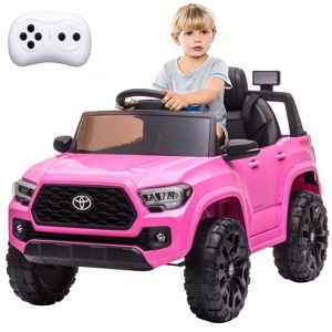 12V Ride On Car/2-Speed Battery Powered Electric Toy Car w/ Headlights,Remote Control,Spring Suspension,Safety Belt - 1 of 4