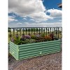 2Pcs Galvanized Raised Garden Bed Outdoor Raised Bed for Gardening Deep Pot Metal Planter Box for Vegetables Flowers Herbs - 2 of 4