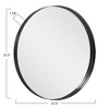 Dovelina Round Aluminum Alloy Deep Framed Bathroom Vanity Mirror Hanging Mirror (Set of 2) - 3 of 4
