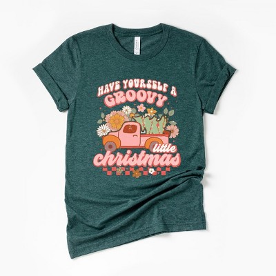 Simply Sage Market Women's Groovy Little Christmas Truck Short Sleeve Graphic Tee
