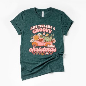 Simply Sage Market Women's Groovy Little Christmas Truck Short Sleeve Graphic Tee - 1 of 4