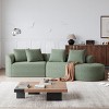 112" Oversize Modern Chenille Modular Sectional Sofa with 4 Pillows, Cloud-Style 4-Seat Couch for Living Room or Apartments – The Pop Home - 2 of 4