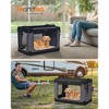 36-Inch Collapsible Dog Crate, Portable Pet Carrier with 4 Mesh Doors & Safety Zippers, Water-Resistant Soft Kennel for Large Dogs, Ink Black - 2 of 4