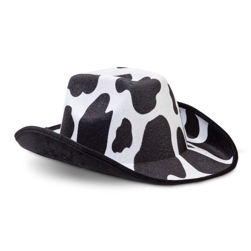 Zodaca 4 Pack Cow Print Cowboy Hat for Adults, One Size, 3 of 8