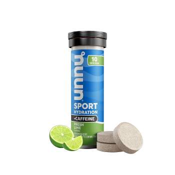 nuun Hydration Sport + Caffeine Drink Vegan Powder - Fresh Lime - 10ct