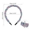 Unique Bargains Women's Fashion Elegant Pleated Headband 6.10"x5.12" Purple 1 Pc - 3 of 4