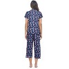 Casual Nights Women's Rayon Printed Short Sleeve Capri Pajama Set - 4 of 4