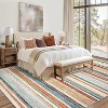 Modern Striped Rug,Farmhouse Non Slip Washable, Large Area Rug for Living Room Bedroom - 2 of 4