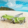 FURNIinspire Outdoor Portable Chair Durable Design with Extra Storage for Camping and Picnics, Green Stripes, 24.8"*25.6"*32.28" - 2 of 4